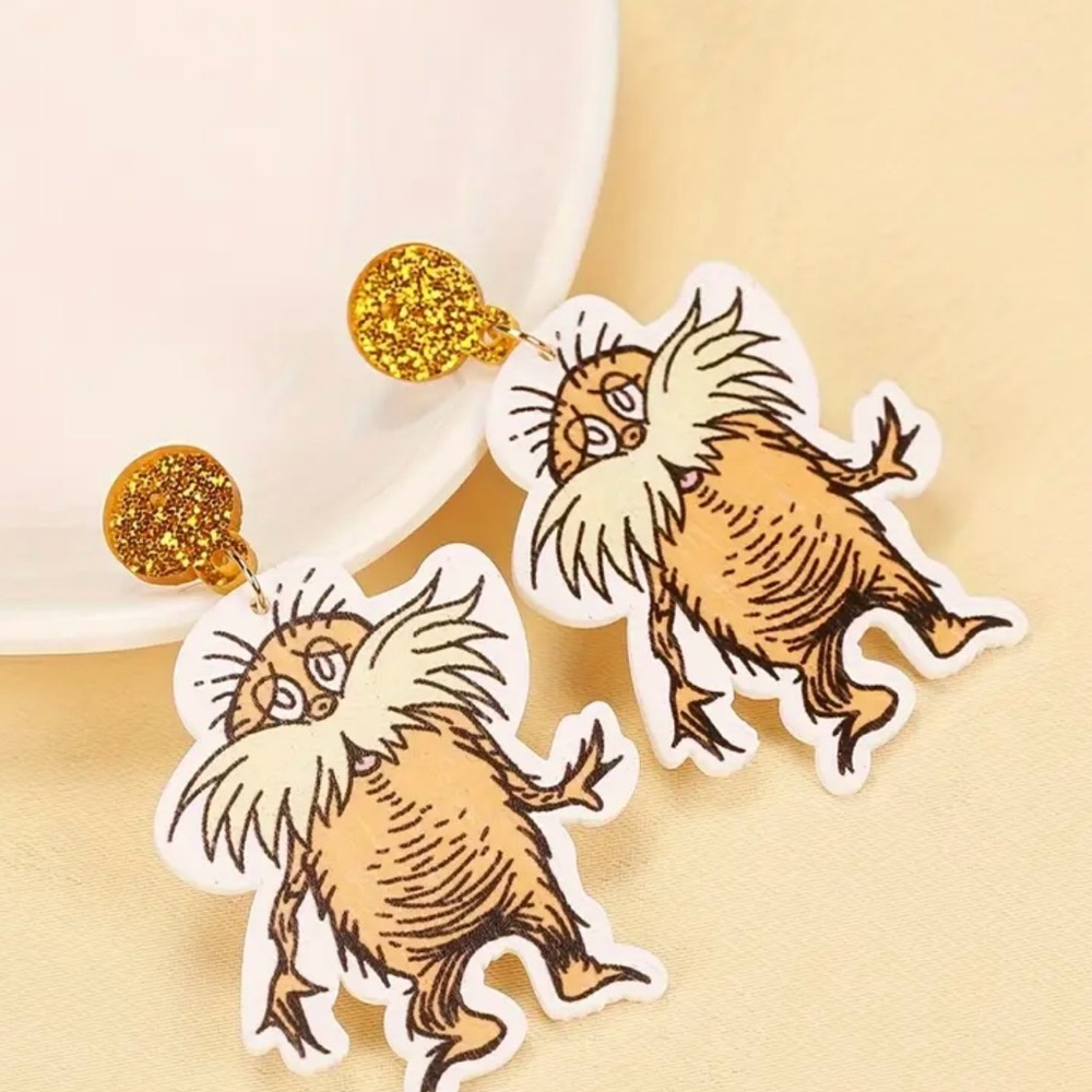 Lorax (Dr. Suess) Earrings - Picture 2 of 5